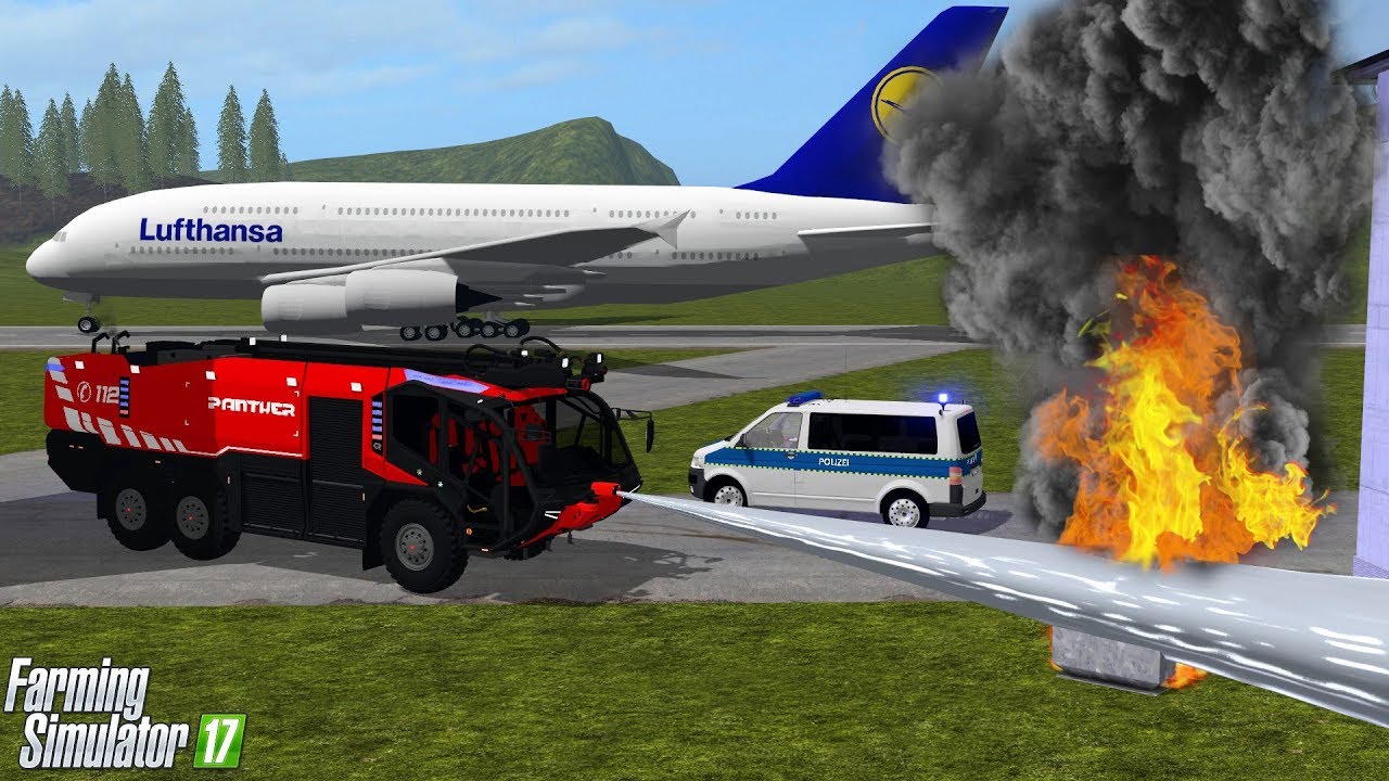 LS17 - Es brennt am Flughafen! Einsatz f&uuml;r die Flughafenfeuerwehr K&ouml;nigsberg 🔥🚒