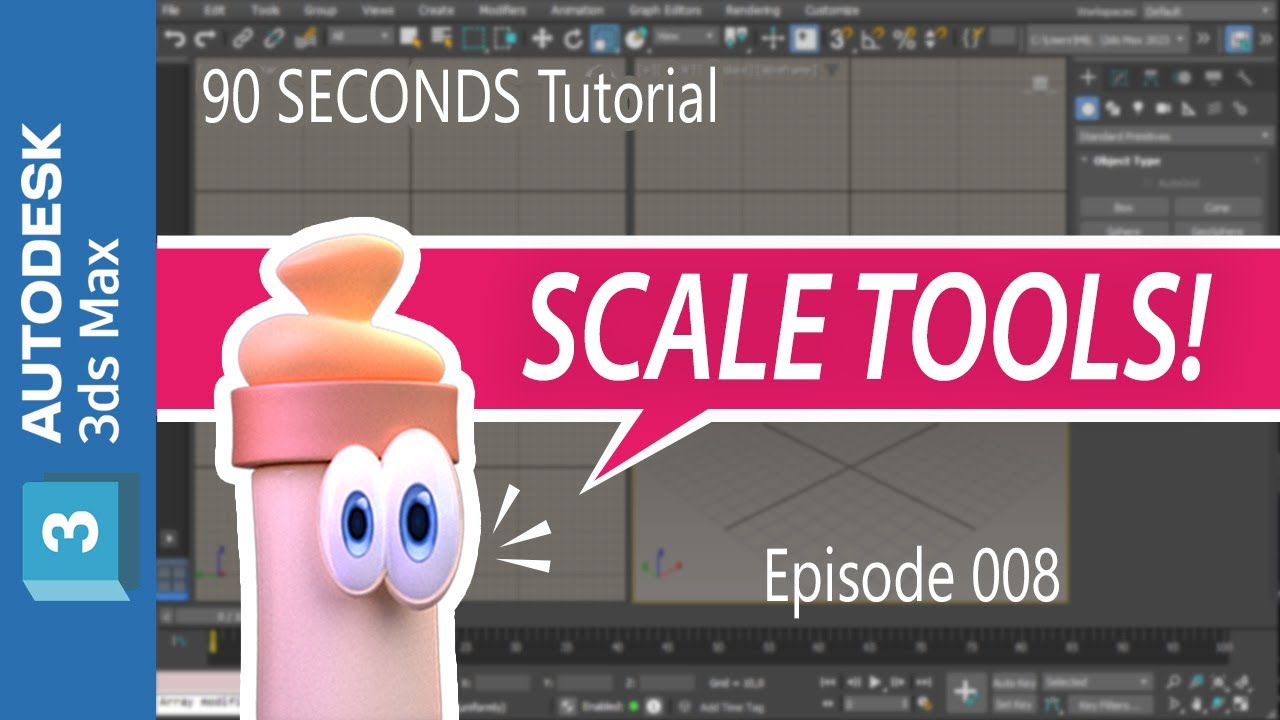 ░▒▓ 3ds Max Tutorial: Learn Object Scaling in 3 minutes in 3ds Max| Essential tips and tricks e008