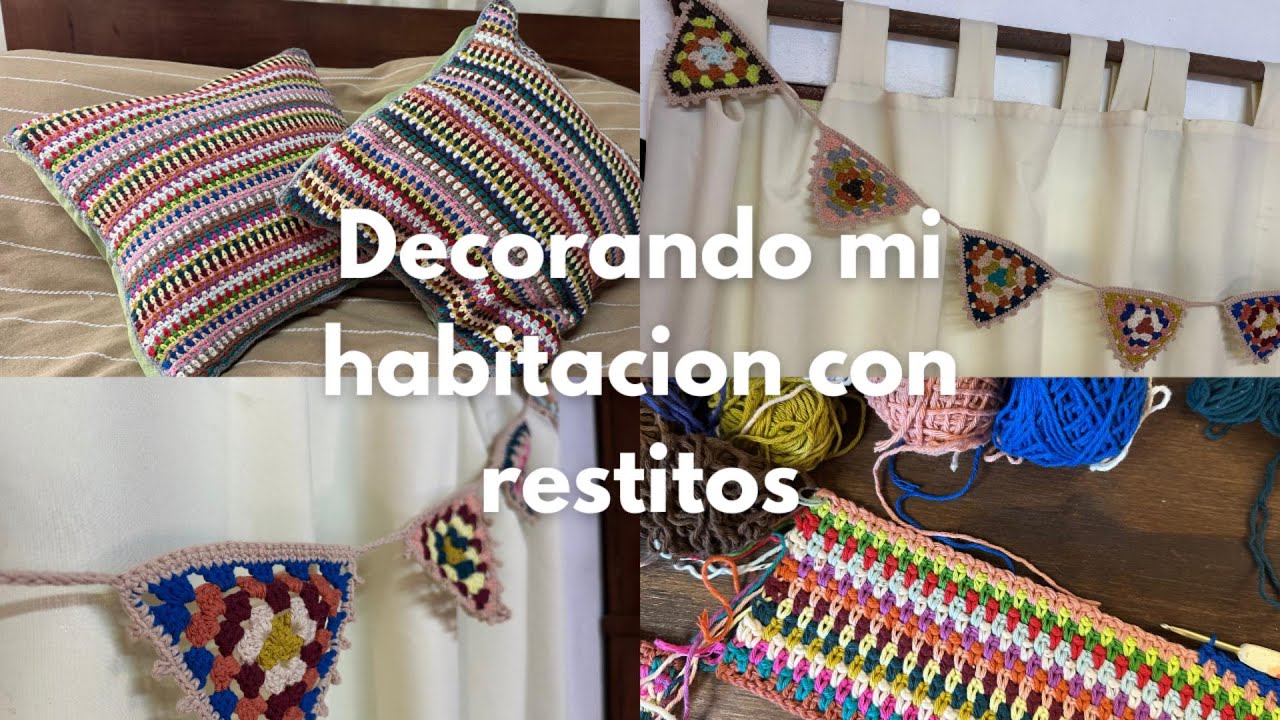 DECORANDO MI HABITACIÓN CON RESTITOS DE HILO | #SerieRestitos