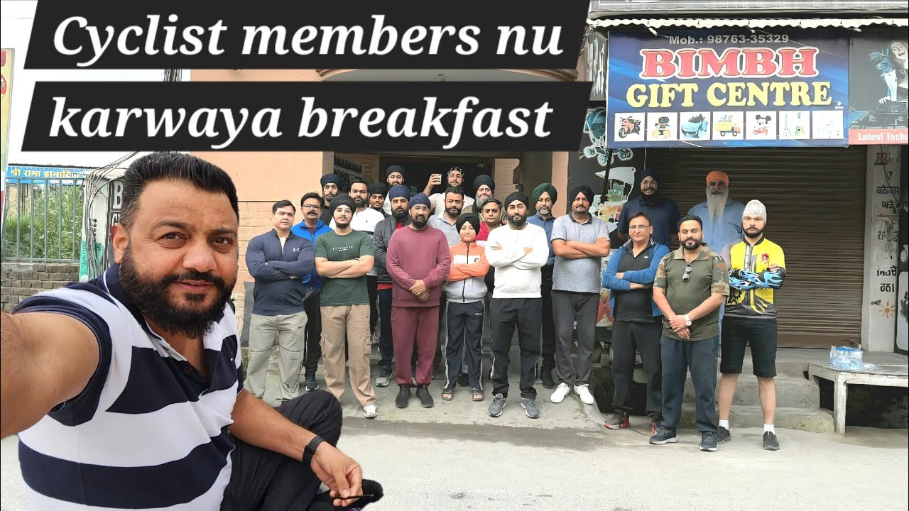 Cycleist 🚴‍♂️members Nu karvaya breakfast🥪nal peti lassi🥛: Riders kende maja aagya👌