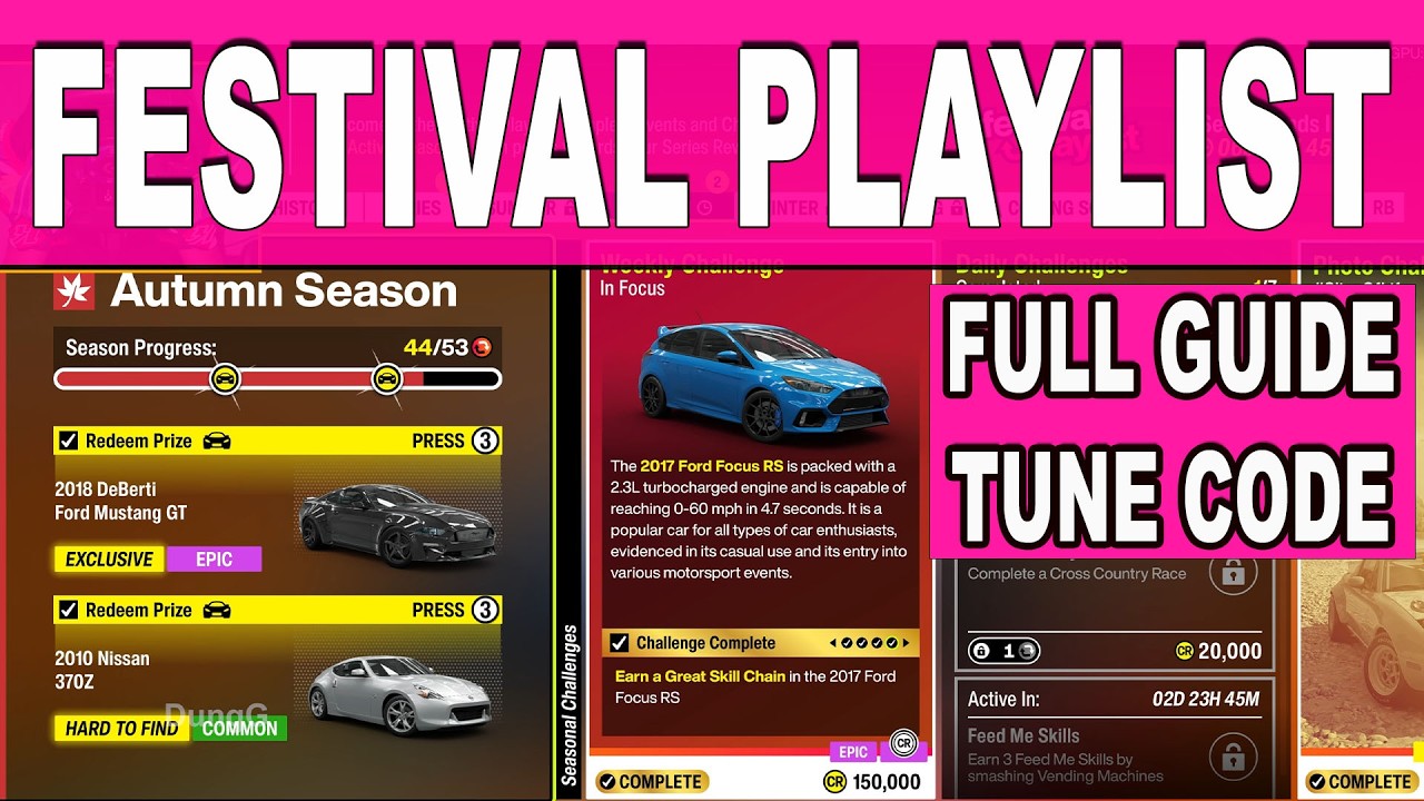 Forza Horizon 6 How to Complete Festival Playlist Autumn Season Series 6 Full Guide, Tune Code