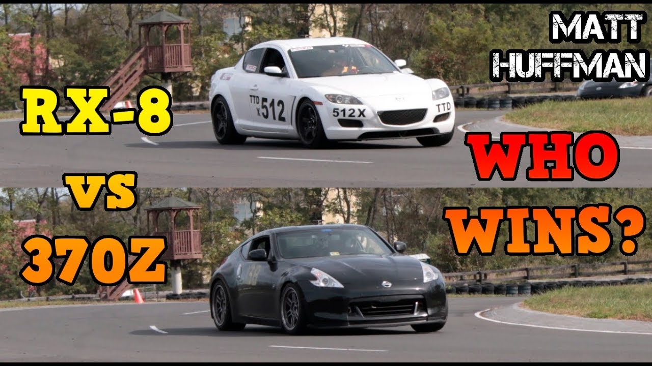 Mazda RX-8 vs 350HP Nissan 370Z Tuner Car Track Battle