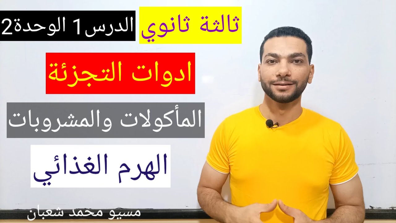 ادوات التجزئة و الماكولات و المشروبات الدرس1 الوحدة2 ثالثة ثانوي برافو 2024