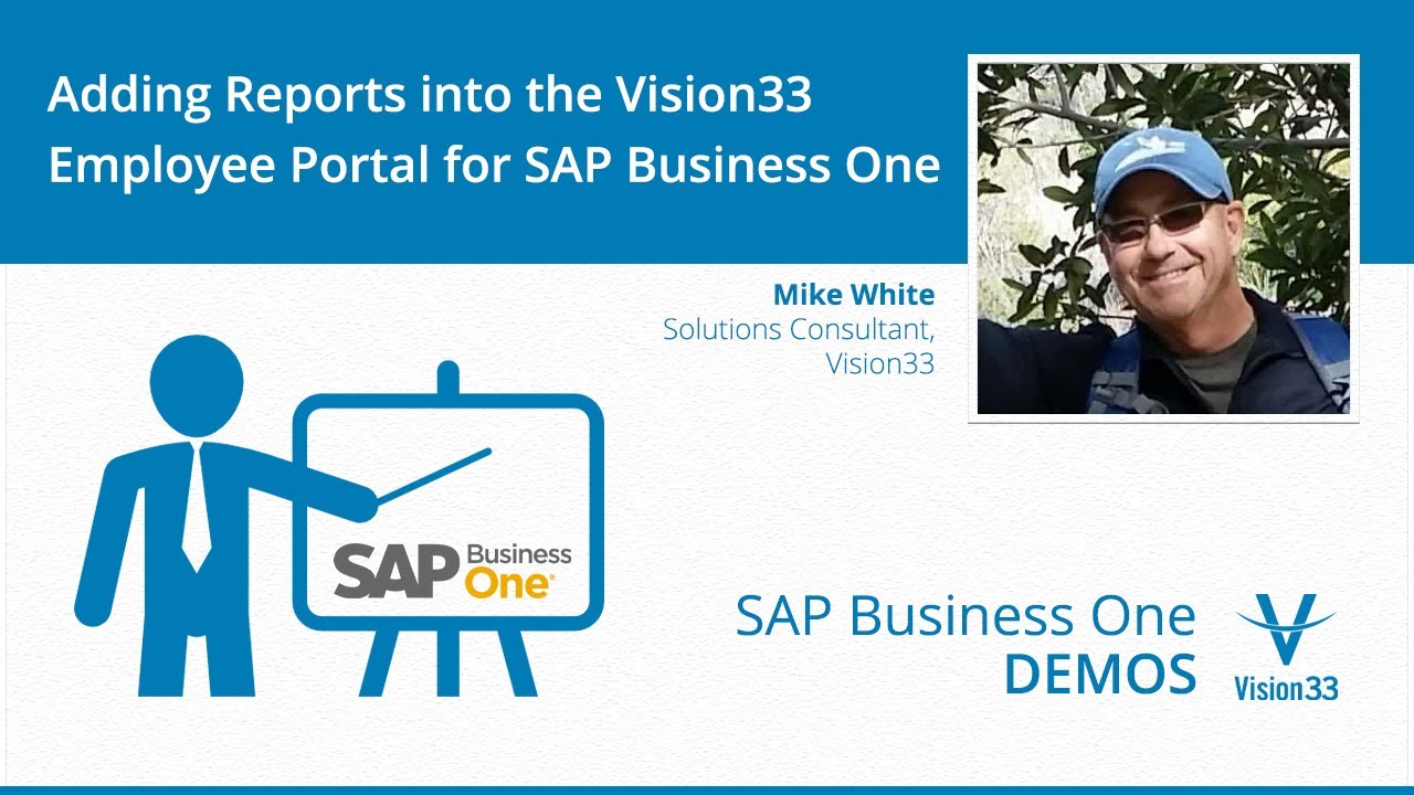 Adding reports into the Vision33 Employee Portal for SAP Business One