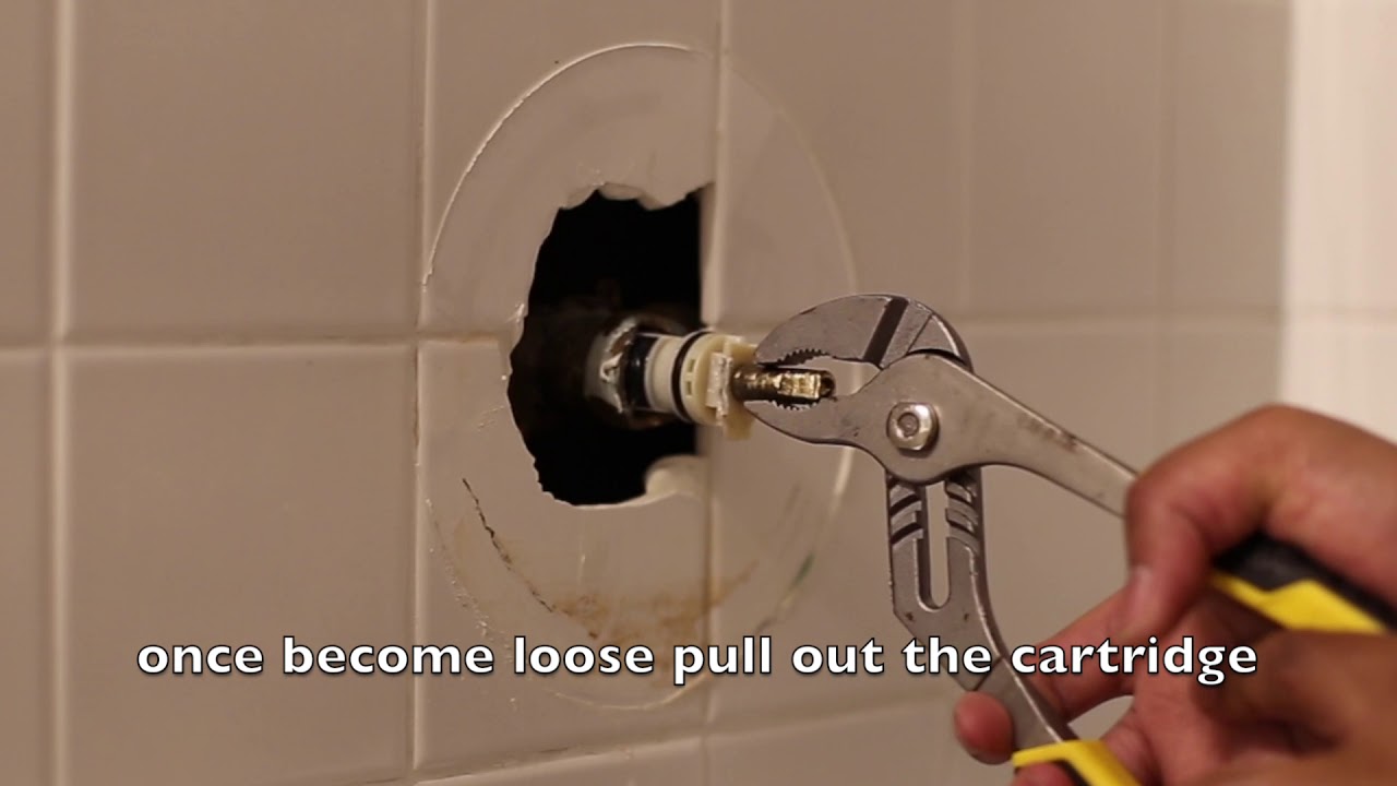 How to remove a stuck moen 1222 shower faucet cartridge without puller