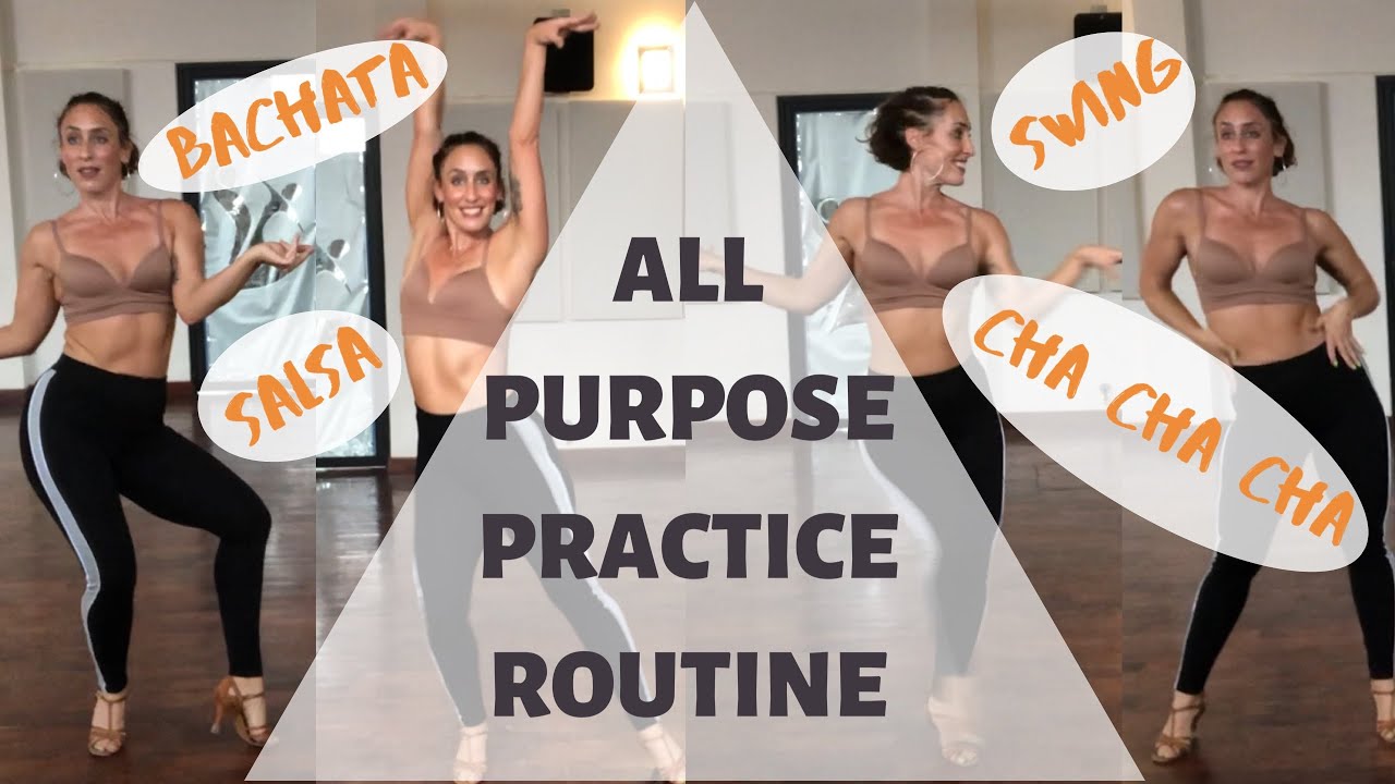 All Purpose Ladies Style Practice Routine ~ Salsa, Bachata, Cha Cha Cha, & Swing