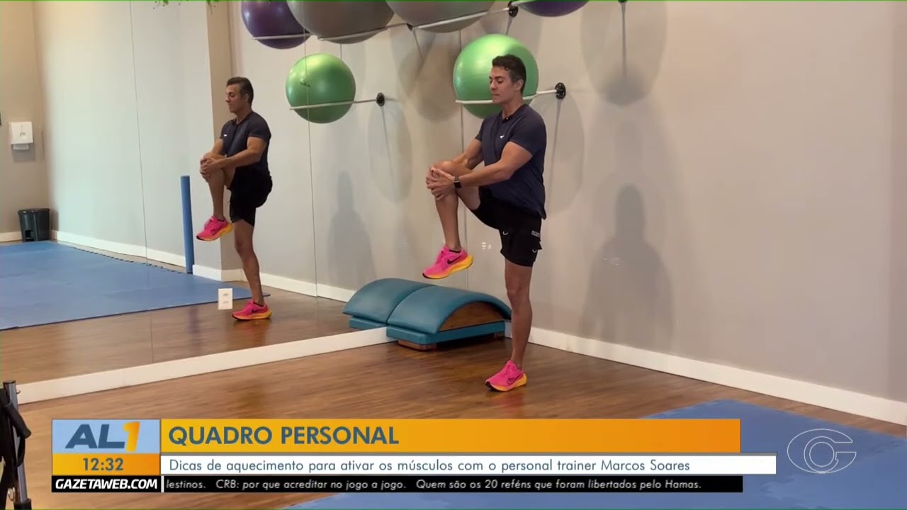 Quadro Personal; dicas de aquecimento para ativar os músculos com o personal trainer Marcos Soares -