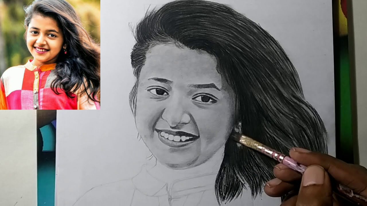 Drawing a Beautiful Girl - Rashi Shinde | Time lapse Video
