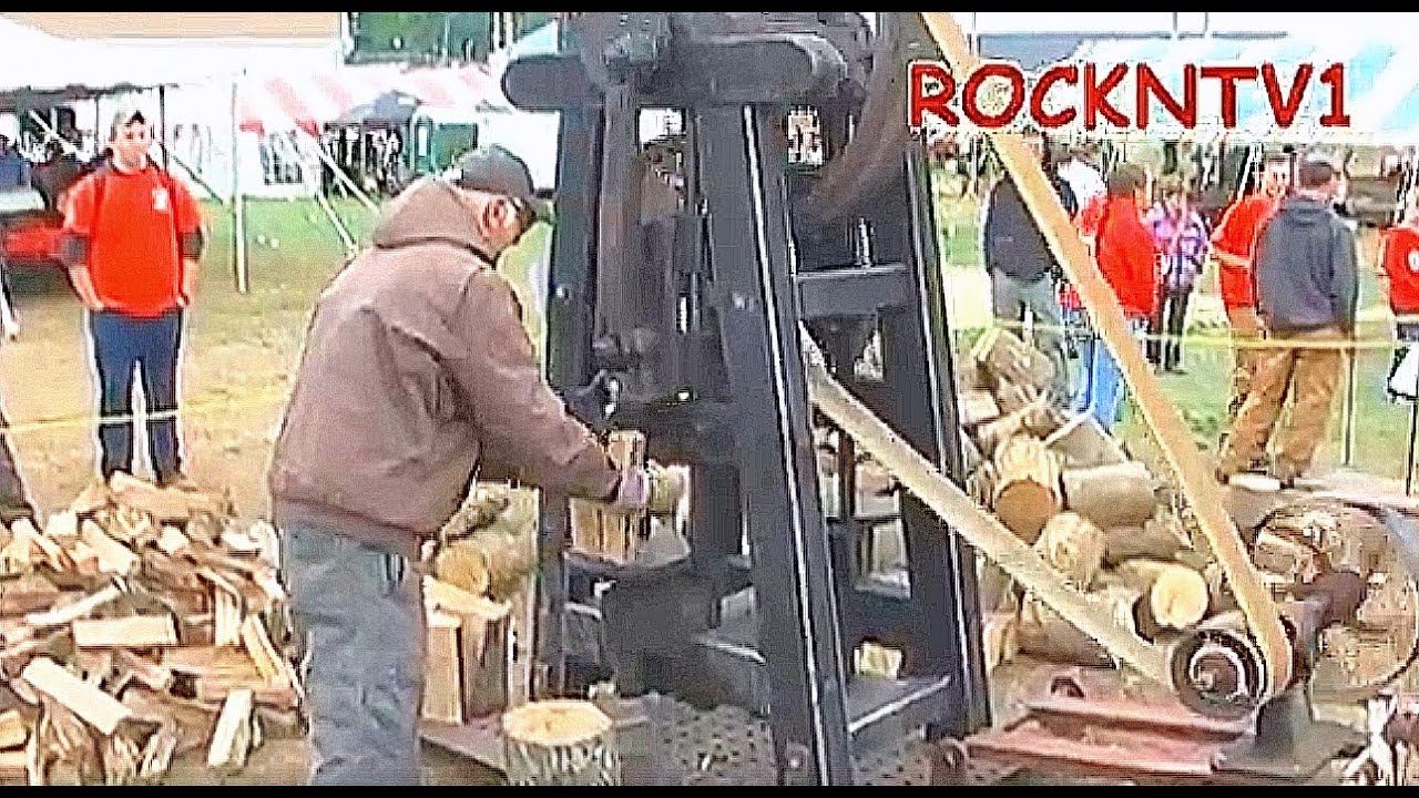 HOMEMADE LOG Splitter 1890 Fire wood splitting