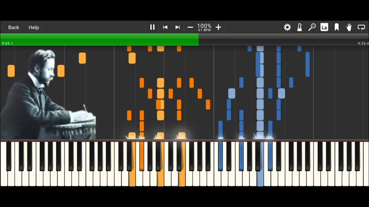 Alexander Scriabin - Fantasy in B minor op.28 - Grand Piano HQ - Synthesia HD 60 fps