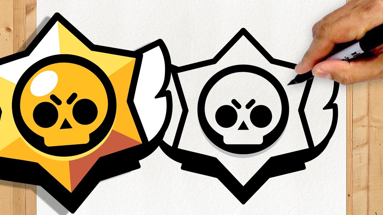 COMO DESENHAR A LOGO DO BRAWL STARS | Simbolo | Passo a Passo Simples e Fácil