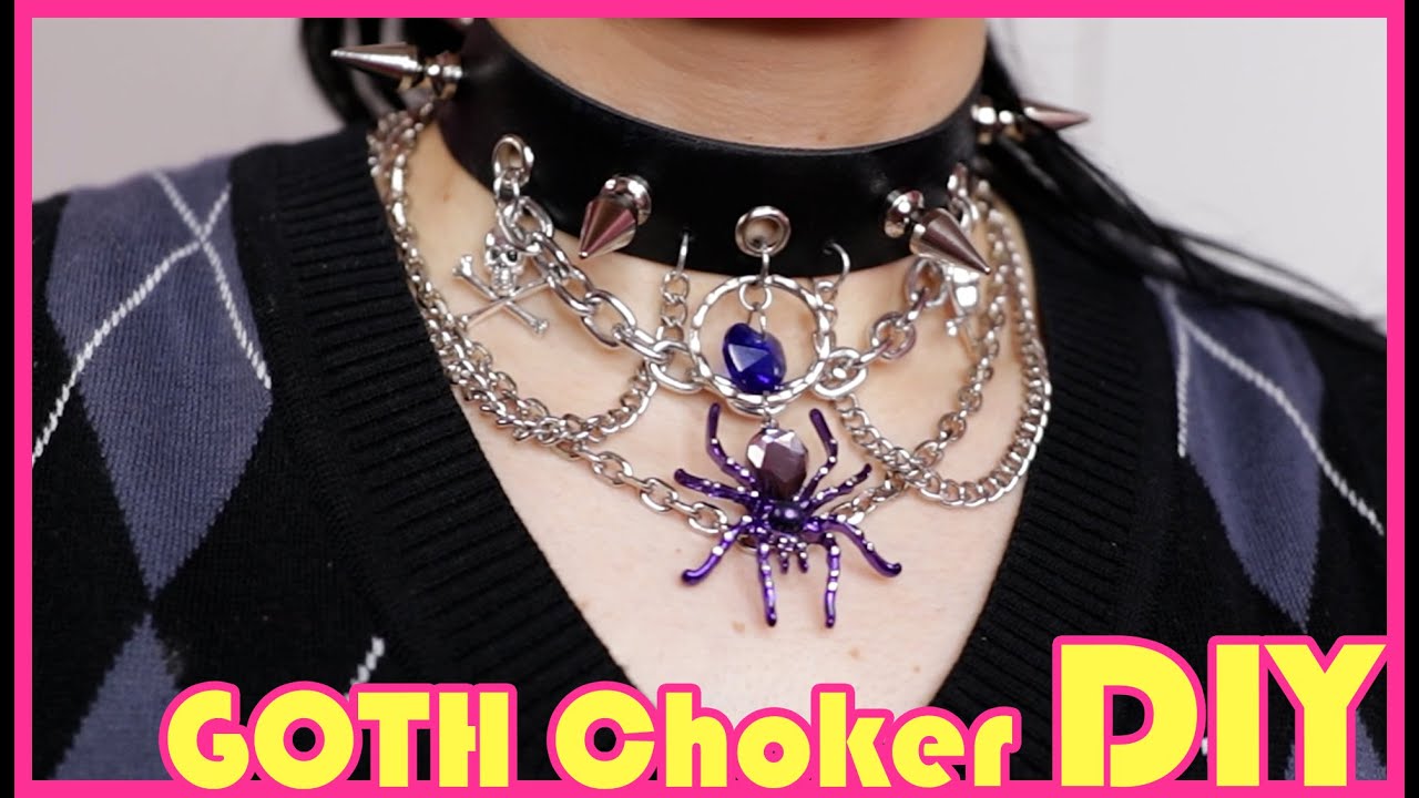 Goth Choker DIY | Make a chain choker with me!