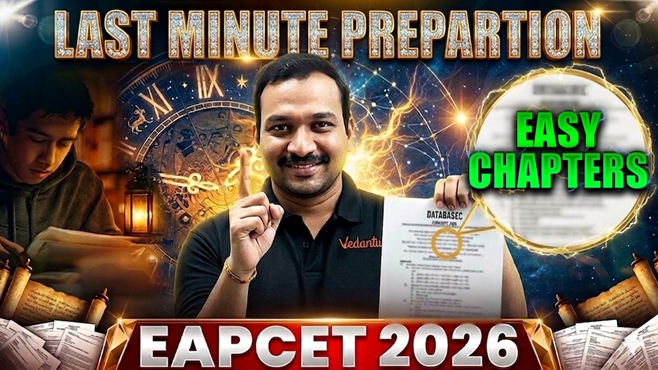 Last Minute EAPCET 2026 Strategy With Easy Chapters | Maths EAPCET 2026 | AP & TS Telugu | Kiran Sir