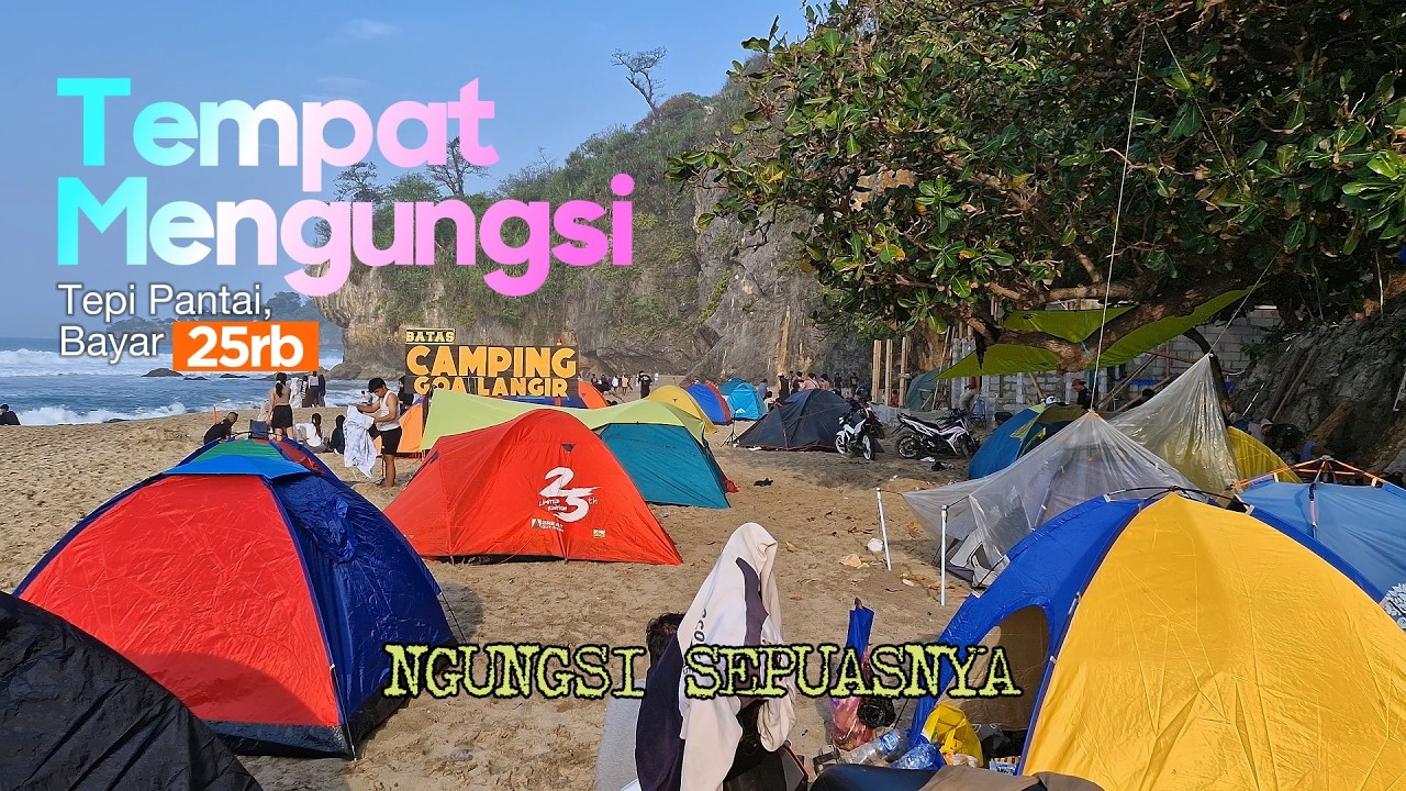 #5 Pasangan Ini Rela Mengungsi Berhari-Hari di Tempat Kaya Gini! Menginap Tepi Pantai📍Goa Langir