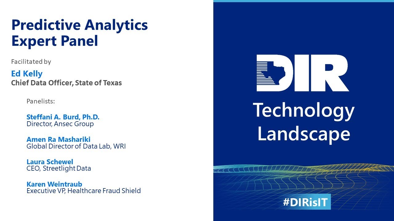 Technology Landscape 2021 &ndash; Predictive Analytics Expert Panel