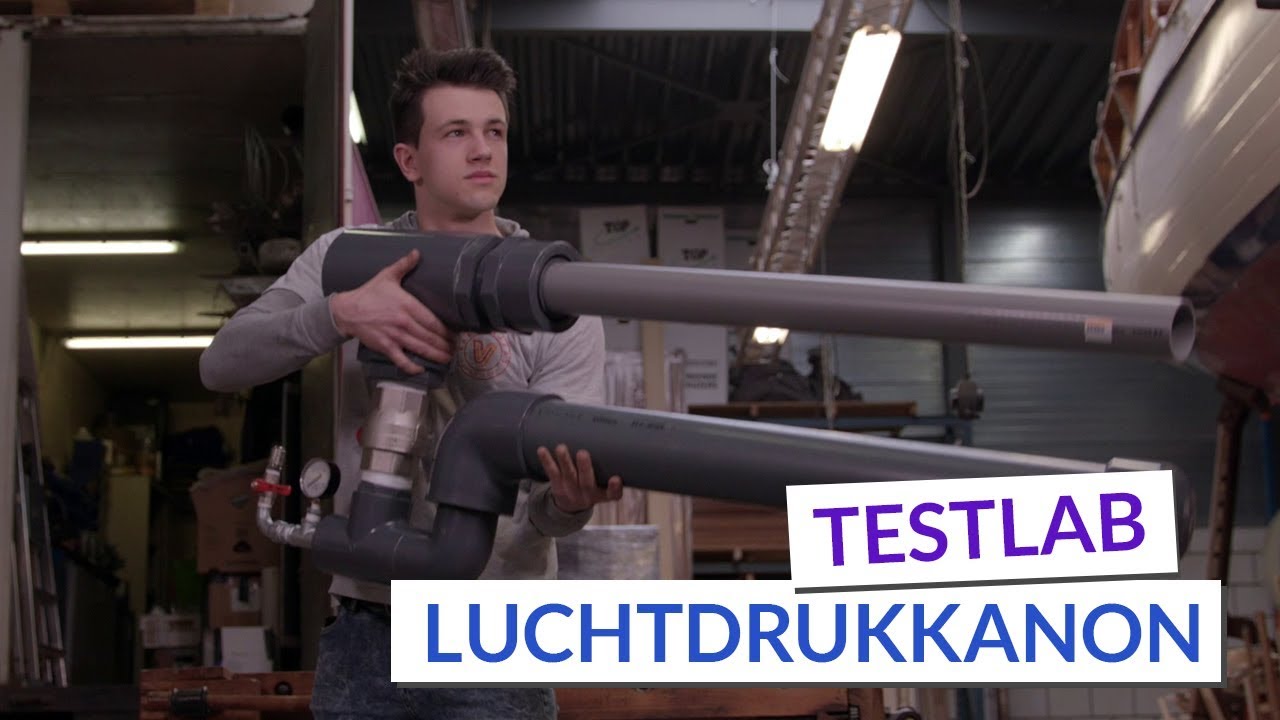Luchtdrukkanon bouwen (250km/u !!) | TESTLAB AFL #3
