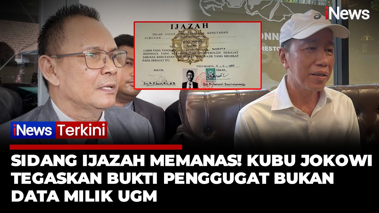 Sidang Ijazah Memanas! Kuasa Hukum Jokowi Tegaskan Bukti Penggugat Bukan Data Asli UGM