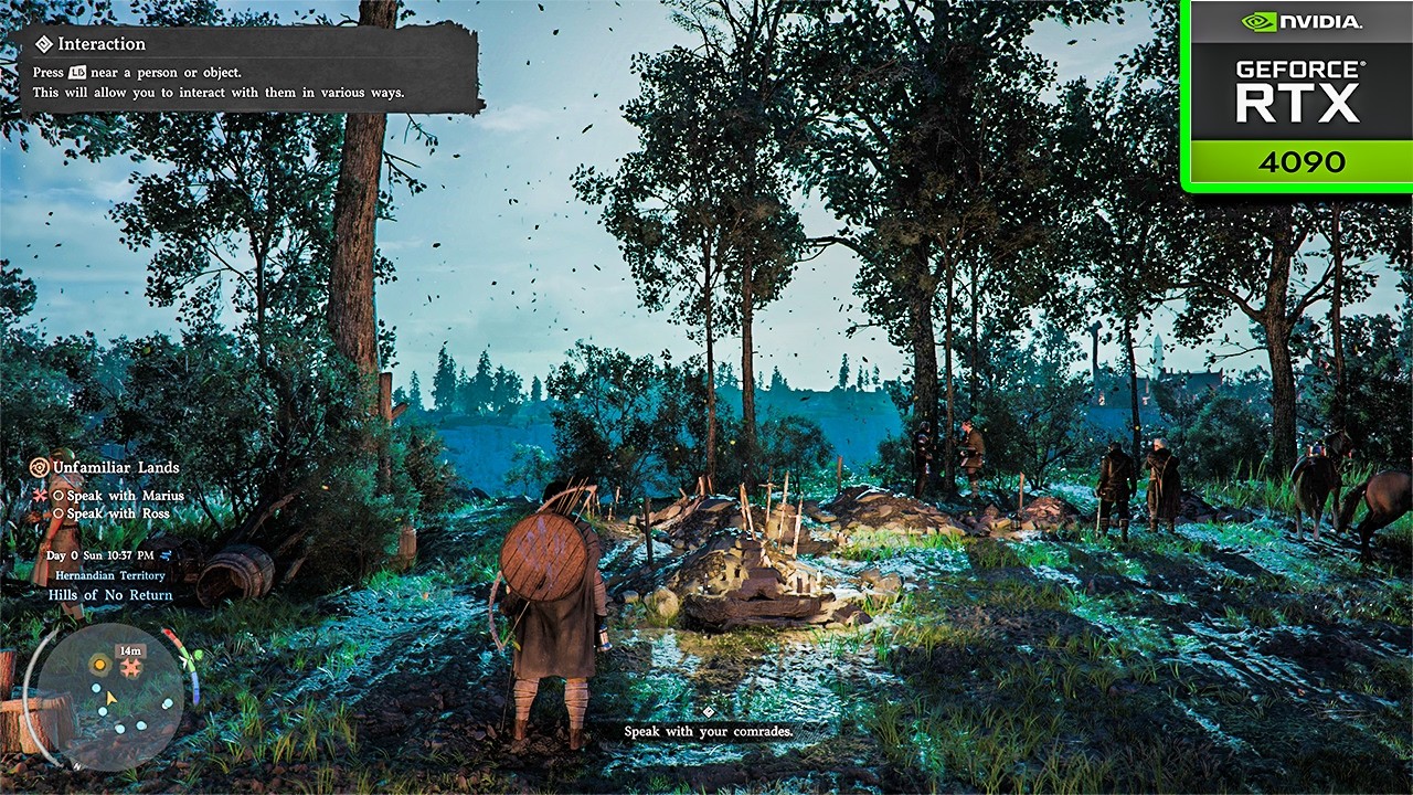 Игровой процесс в Crimson Desert на RTX 4090 в разрешении 4K (максимальные настройки).