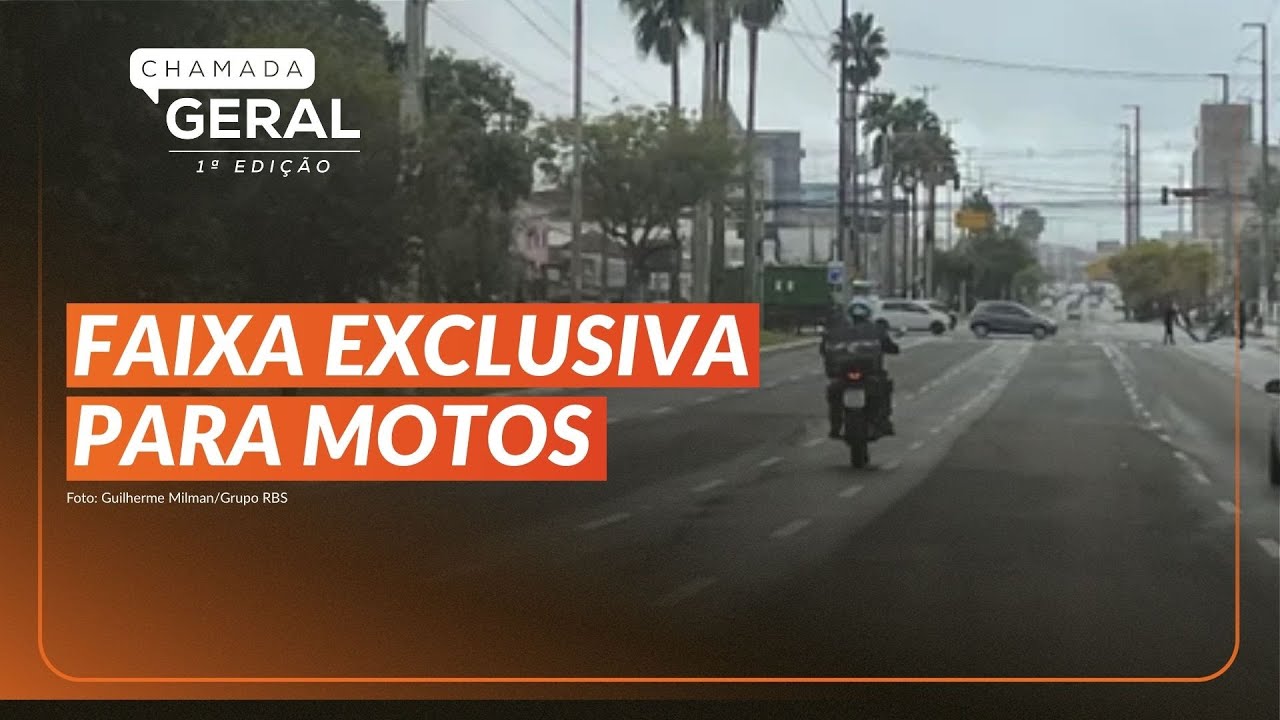 Motofaixa em Porto Alegre, na Assis Brasil, j&aacute; est&aacute; sendo utilizada | Chamada Geral 1