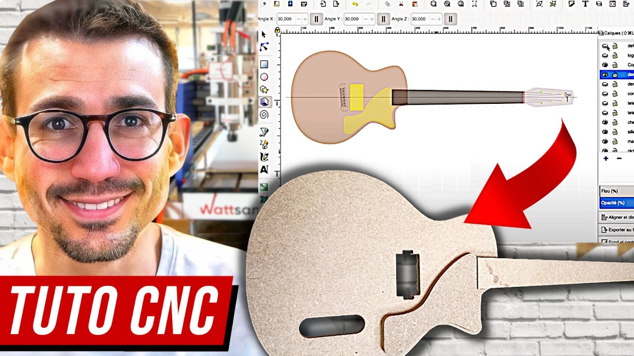 Comment FABRIQUER des GABARITS Guitare à la CNC : Tuto PAS à PAS