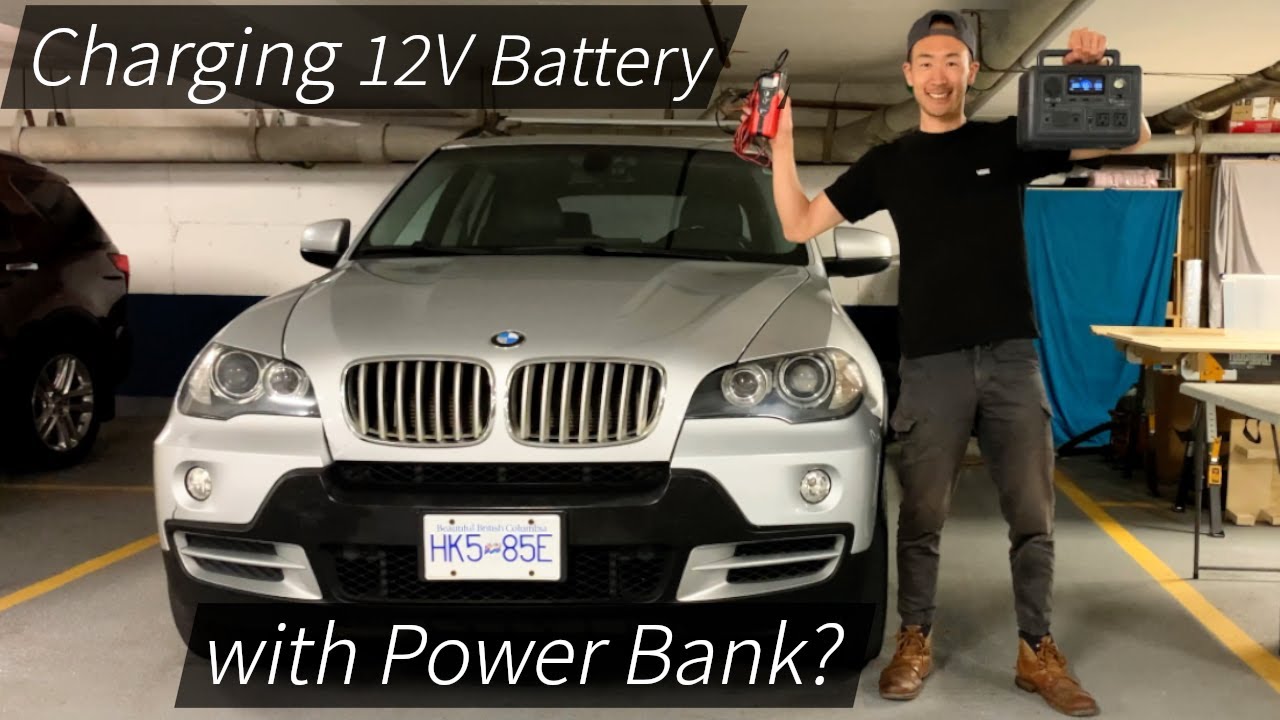 I charged a 12v battery with a power bank