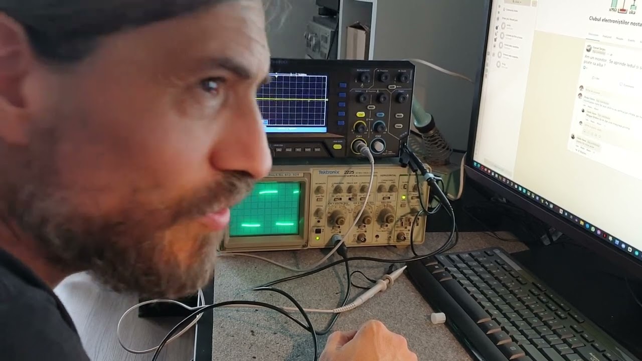 Test pe noul osciloscop si noul generator de functii