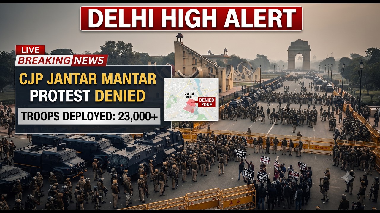Delhi High Alert: 23,000 Troops Deployed, CJP Jantar Mantar Protest Denied
