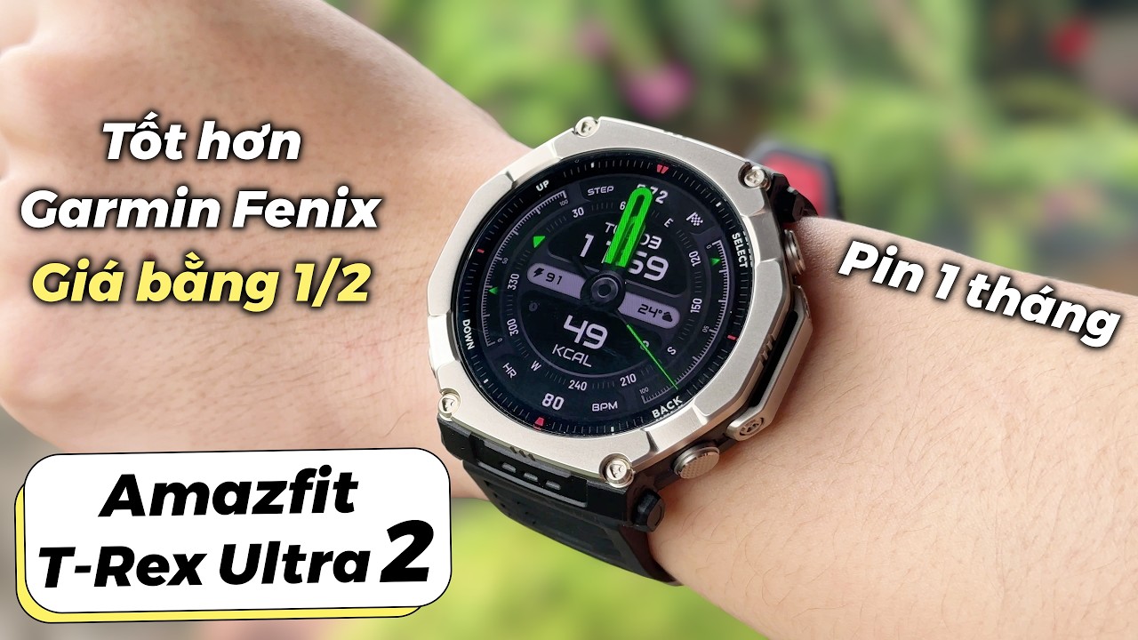 Amazfit T-Rex Ultra 2: Bền bất bại, Pin 30 ngày | Đối thủ xứng tầm của Garmin