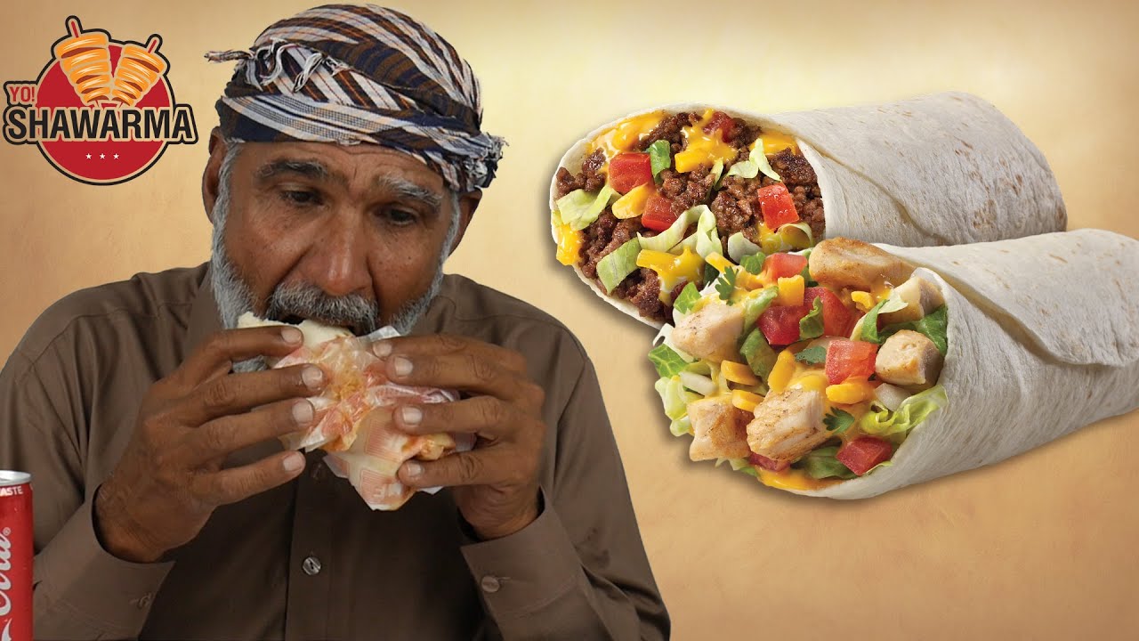 Tribal People Try Arabian Shawarma