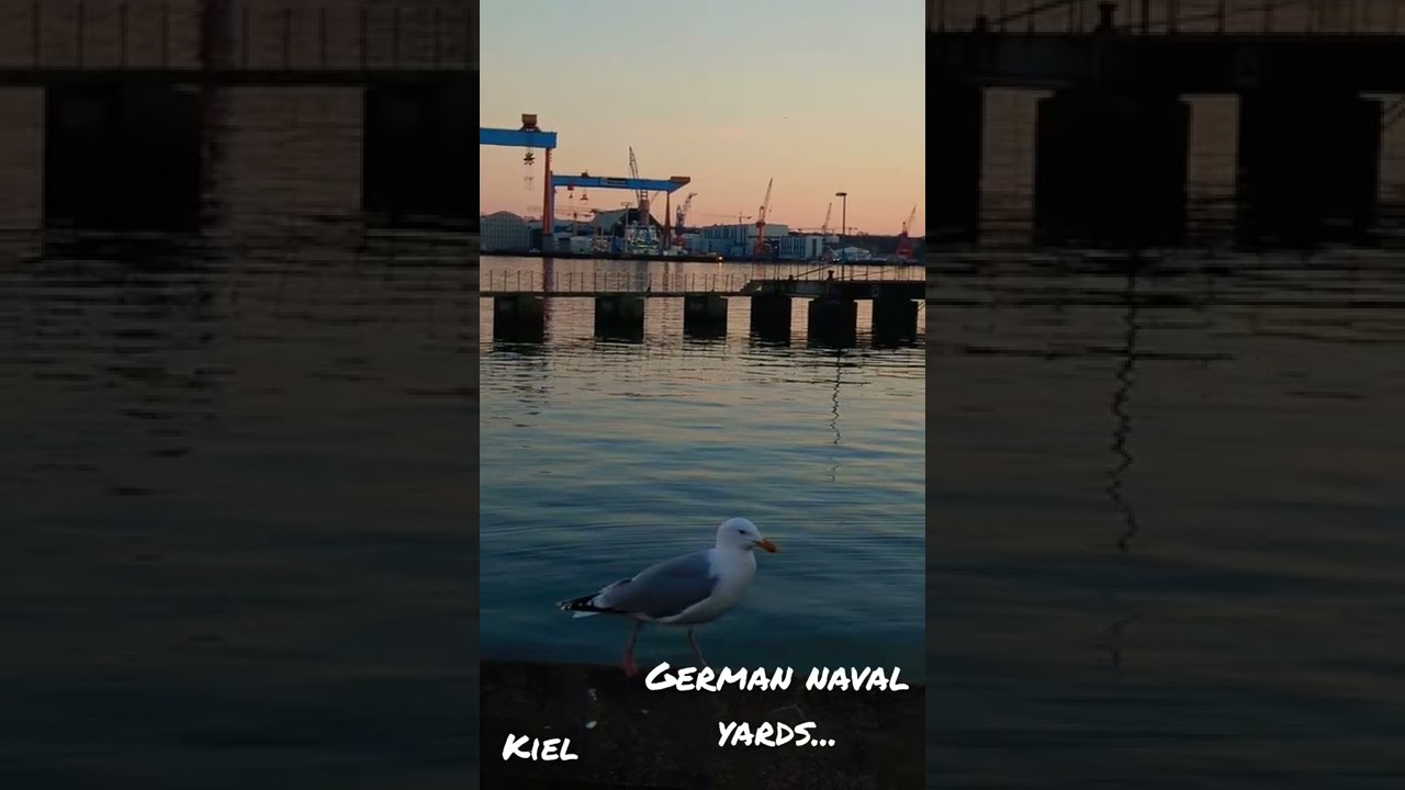 sunset in Kiel near German Naval Yards. #kiel #kieldairies #shorts  #telugu #europe#deutschland