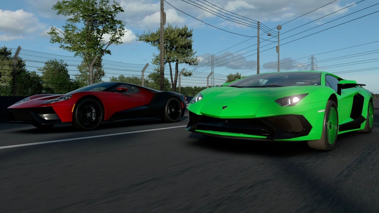 GT Sport:647HP 2017 Ford GT vs 739HP 2015 Lamborghini LP750-4 SV