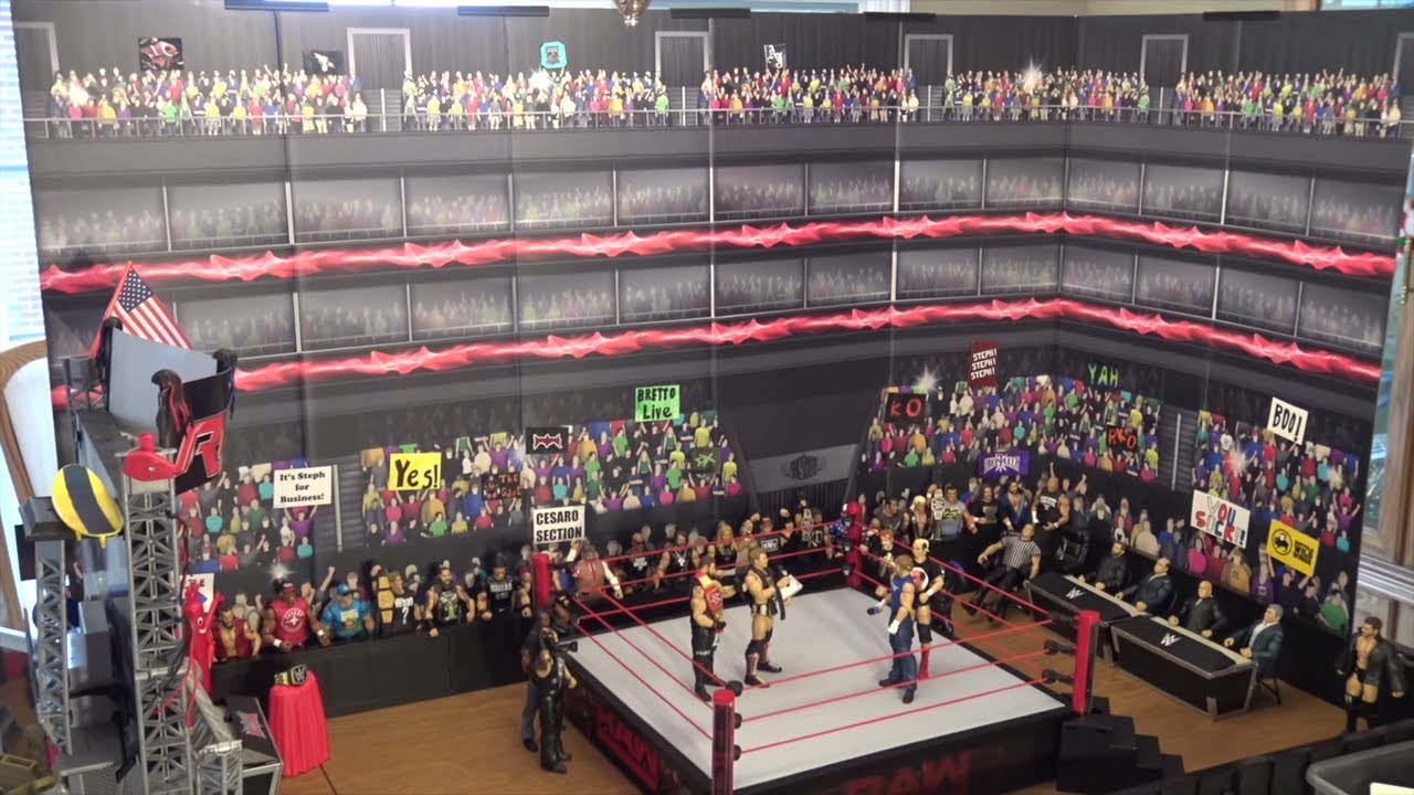 WWE Figure Arena CROWD Pop Up