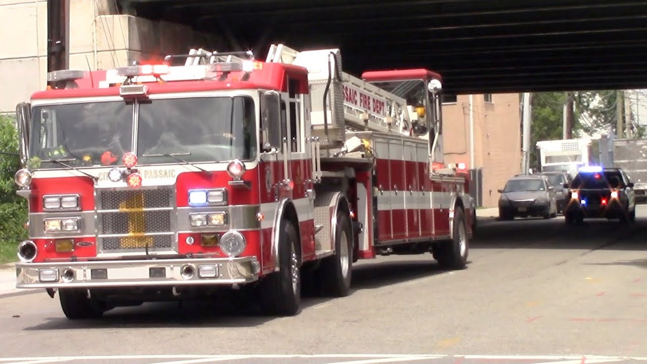 Passaic Fire Department Engine 3 Spare Ladder 3 And Car 98 Responding 5-23-24