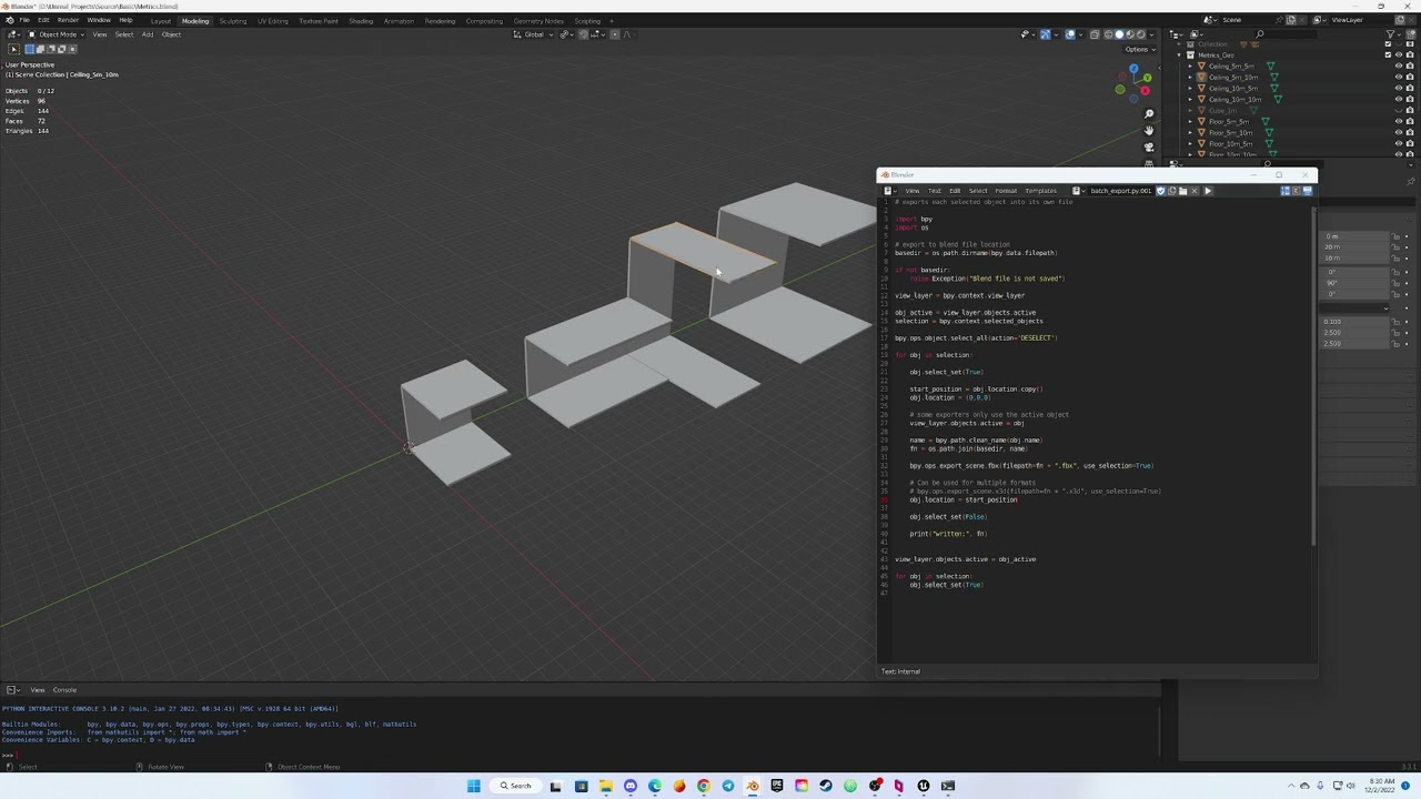 Simple Blender FBX Batch Exporter to Unreal 5