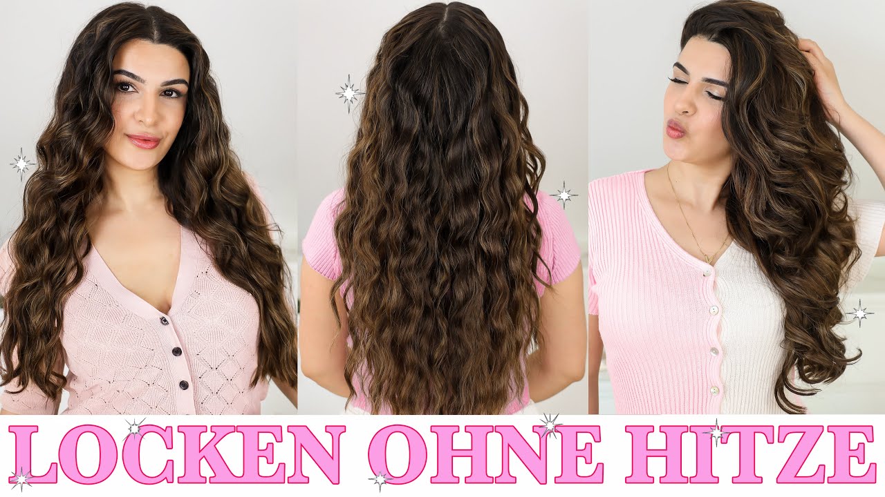 3 LOCKEN OHNE HITZE METHODEN 🌸 &Uuml;BER NACHT 🌸 BEACH WAVES, NATURLOCKEN, LOCKENSTAB CURLS | KINDOFROSY