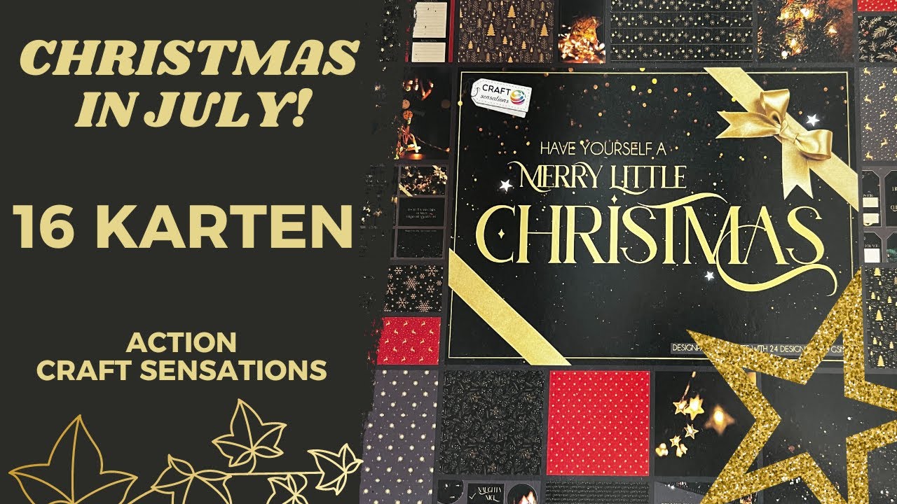 ACTION! 16 Karten ein 30x30 Block - Have yourself a merry little christmas - Craft Sensations Teil 2