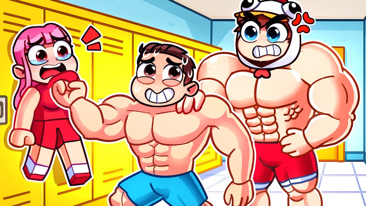 Je suis Super MUSCLÉ donc plus personne peut Harceler ma FANGIRL sur Roblox !