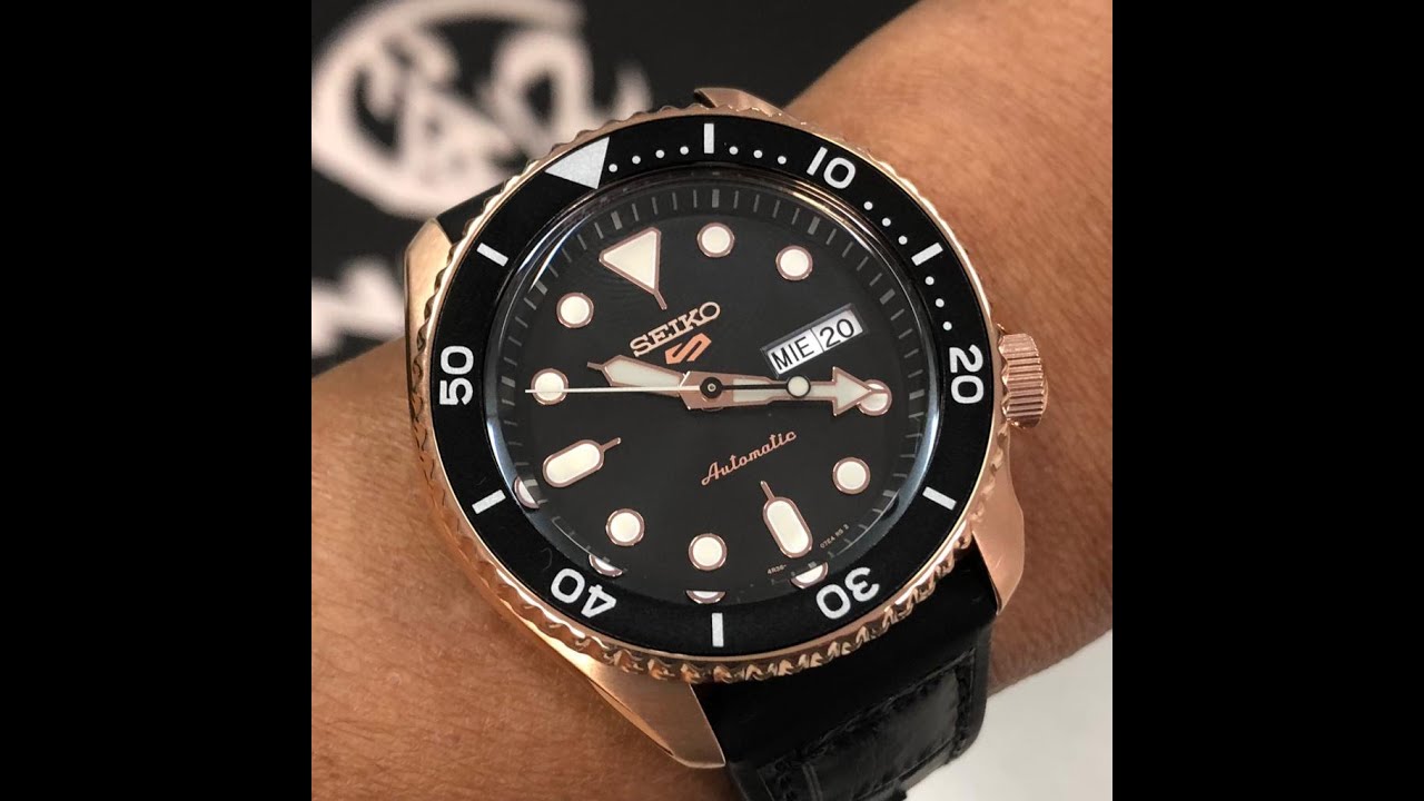 Seiko 5 Sports SRPD76 rosê gold