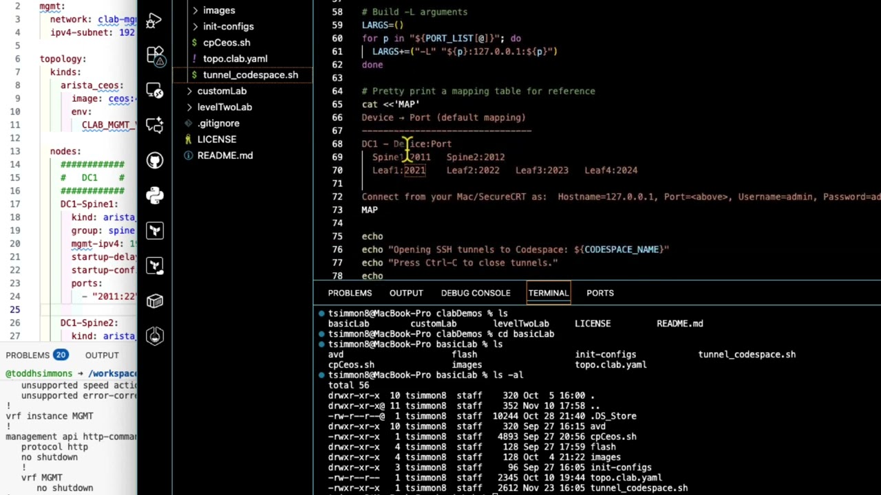 How to SSH to your Arista devices in Codespaces