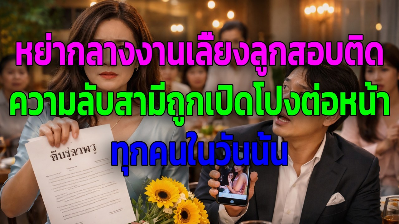 หย่ากลางงานเลี้ยงลูกสอบติด ความลับสามีถูกเปิดโปงต่อหน้าทุกคนในวันนั้น