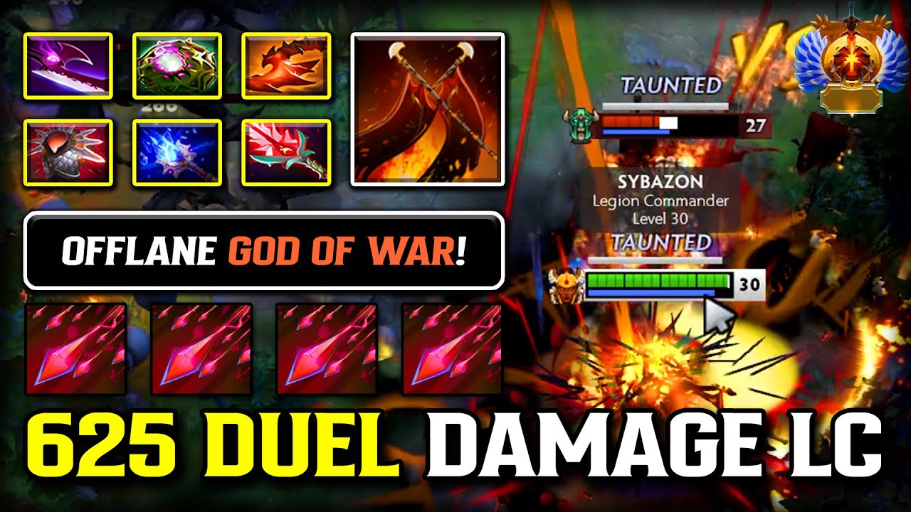 +625 DUEL DAMAGE OFFLANE Legion Commander | Bloodthorn + Overwhelming Blink Build | 100% GOD OF WAR