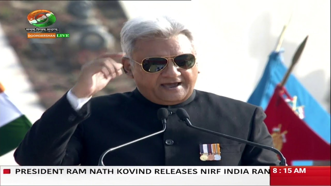 Rajiv Jain, Director Intelligence Bureau, addresses the gathering at National Police Memorial