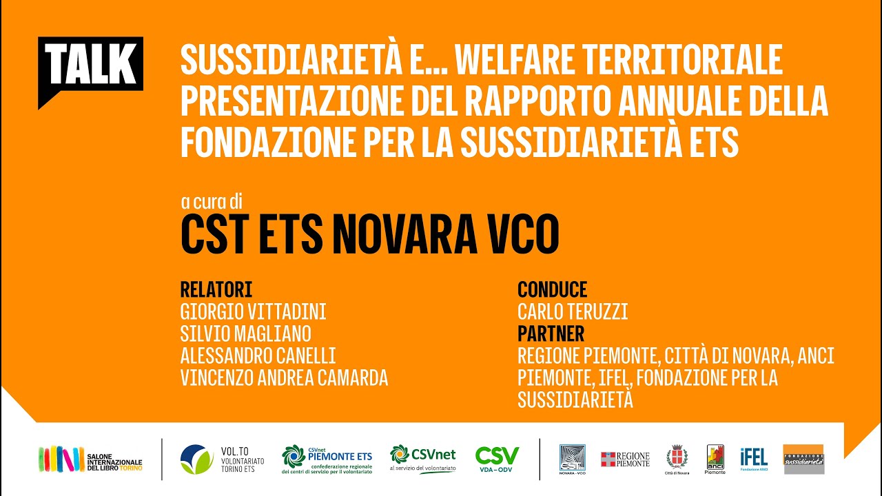 Salone del libro: Sussidiarietà e Welfare territoriale