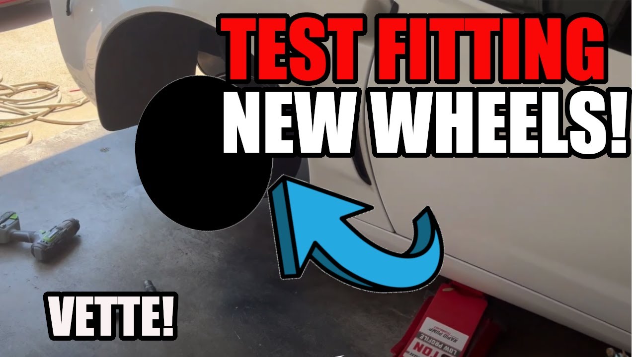 Test Fitting My New VMS Drag Wheels on The Corvette