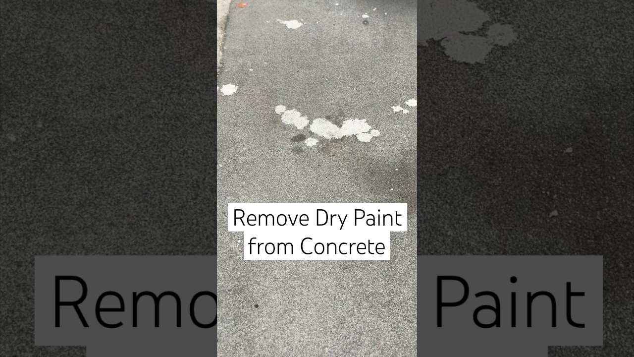 Remove Dry Paint from Concrete or Sidewalks | How to Remove Paint Stains #diy #paint #acetone #stain