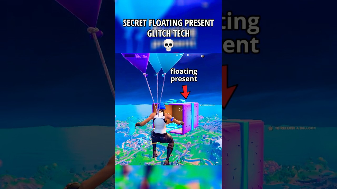 SECRET FLOATING PRESENT GLITCH TECH IN SEASON 4... 💀 #fortnite #shorts #gaming