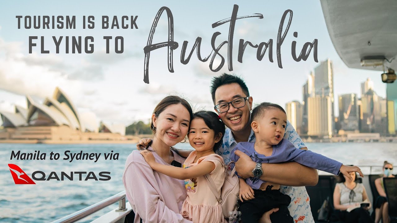 Manila to Sydney Qantas Flight | First Out of the Country Trip with Kids
