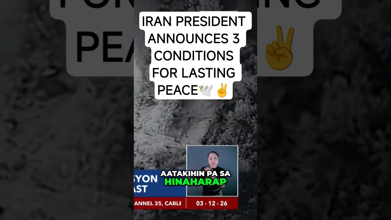 Iran President Masoud Pezeshkian Shares 3 Conditions for Peace Agreement -  #shorts