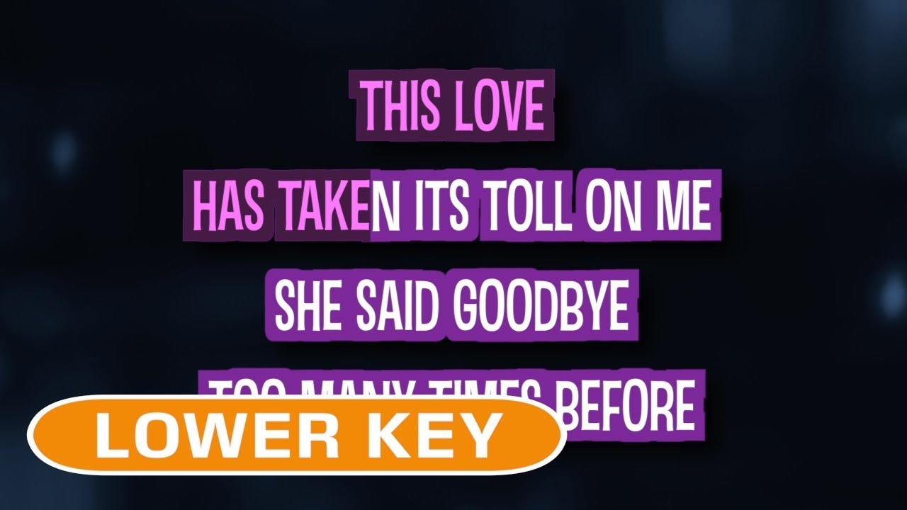 This Love (Karaoke Lower Key) - Maroon 5