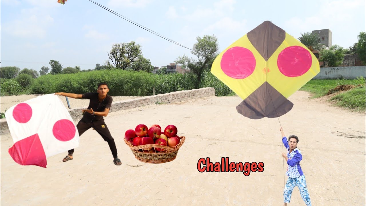 Eating Apple 🍎 With Funny Challenge